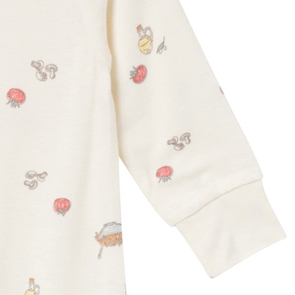 2-Pack Baby Neutral Pasta Dinner Zip Front Rompers