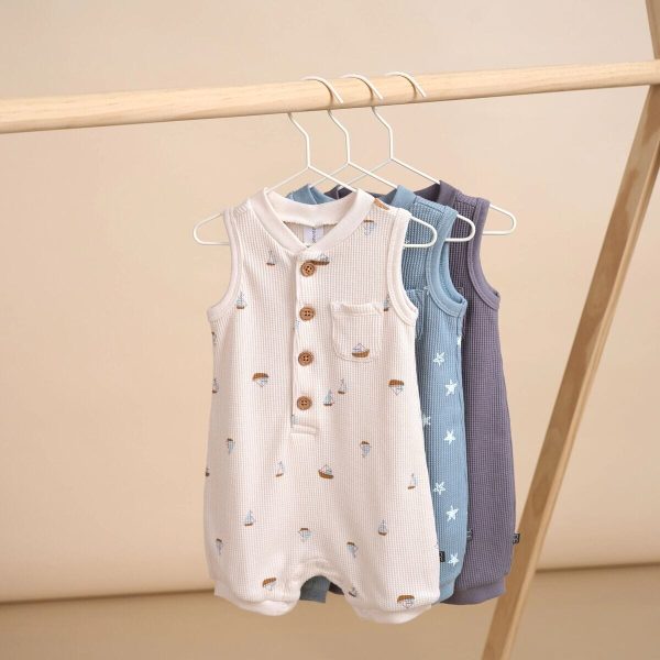 Baby Boys Medium Grey Sleeveless Romper