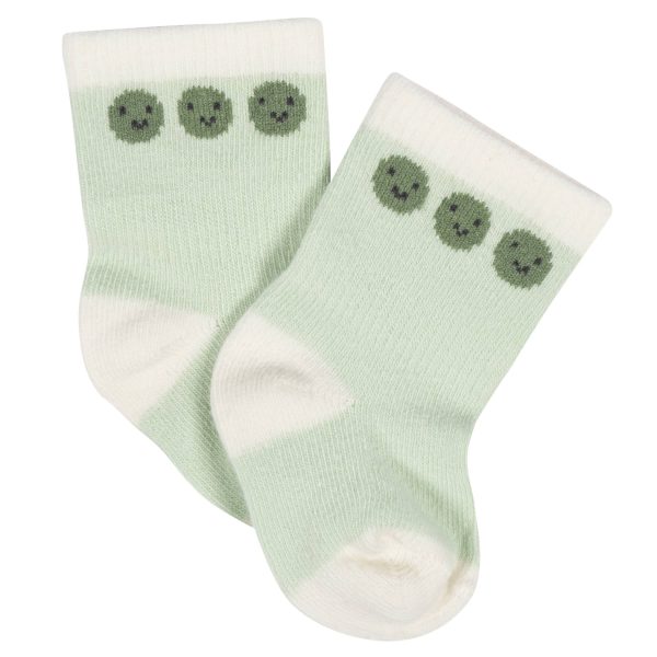 8-Pack Baby Neutral Happy Veggies Jersey Wiggle Proof? Socks