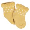 12-Pack Baby Girls Golden Floral Terry Wiggle Proof? Socks