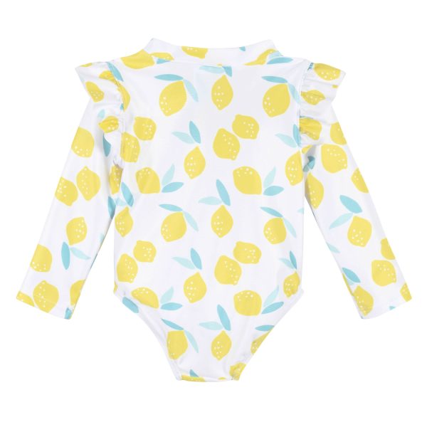 Baby & Toddler Girls UPF 50+ Lemon Squeeze Rash Guard