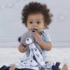 Embroidered Bear Baby Boys Security Blanket