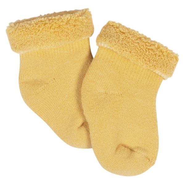 12-Pack Baby Girls Golden Floral Terry Wiggle Proof? Socks