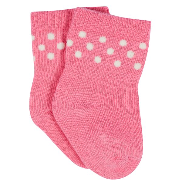 12-Pack Baby & Toddler Girls Floral Fox Jersey Crew Wiggle Proof? Socks