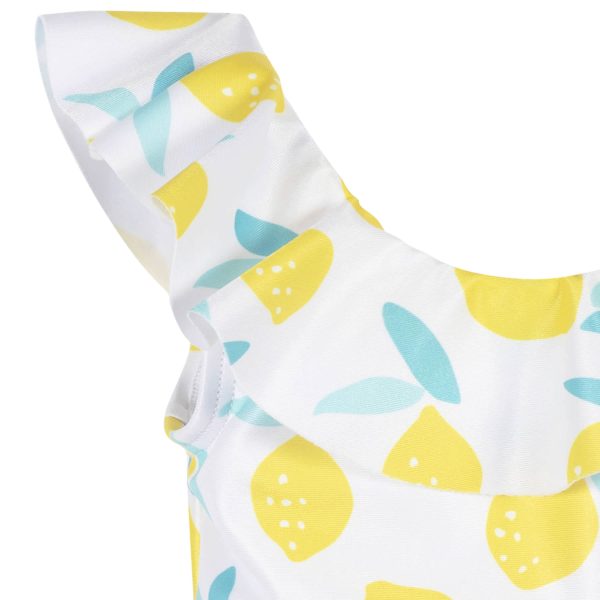 Baby & Toddler Girls UPF 50+ Lemon Squeeze One-Piece Swimsuit With Ruffle