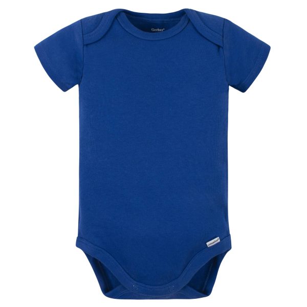 5-Pack Baby Royal Blue Premium Short Sleeve Onesies? Bodysuits