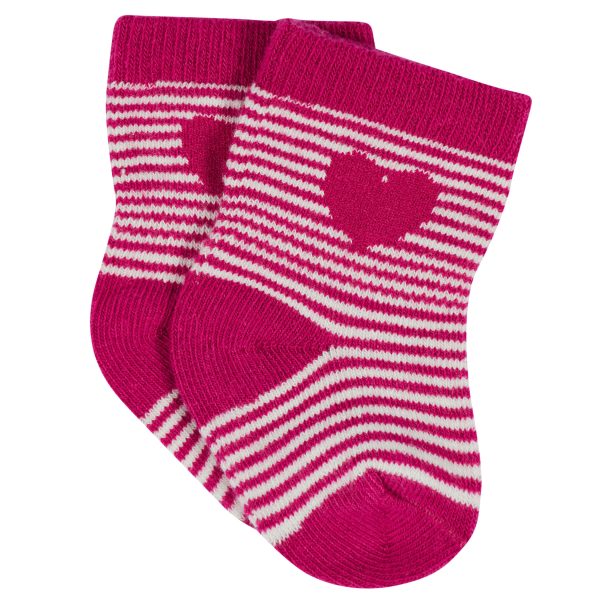 12-Pack Baby & Toddler Girls Floral Fox Jersey Crew Wiggle Proof? Socks