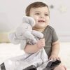 Embroidered Elephant Baby Neutral Security Blanket