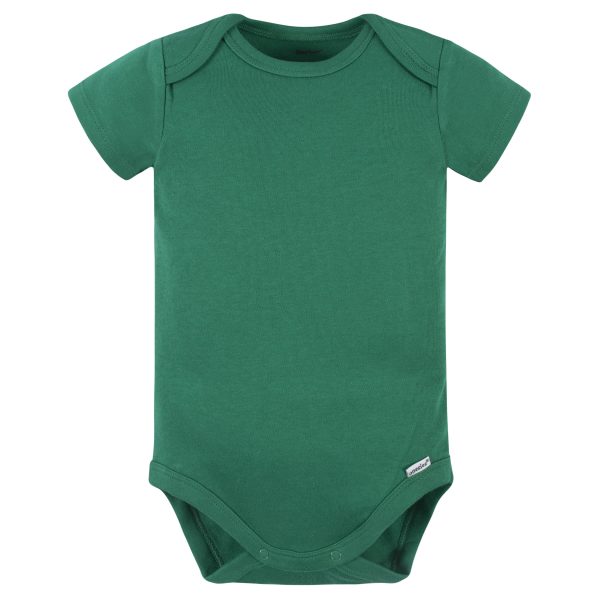 5-Pack Baby Kelly Green Premium Short Sleeve Onesies? Bodysuits