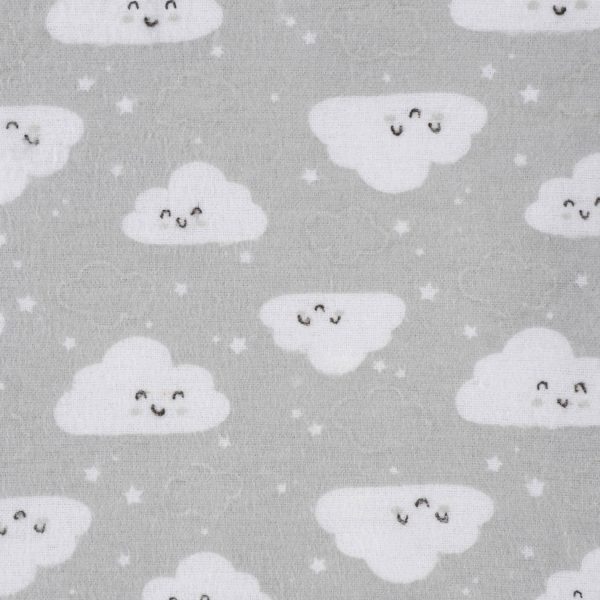 5-Pack Baby Neutral Clouds Flannel Receiving Blankets