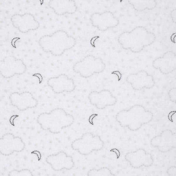 5-Pack Baby Neutral Clouds Flannel Receiving Blankets