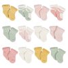 12-Pack Baby Girls Golden Floral Terry Wiggle Proof? Socks