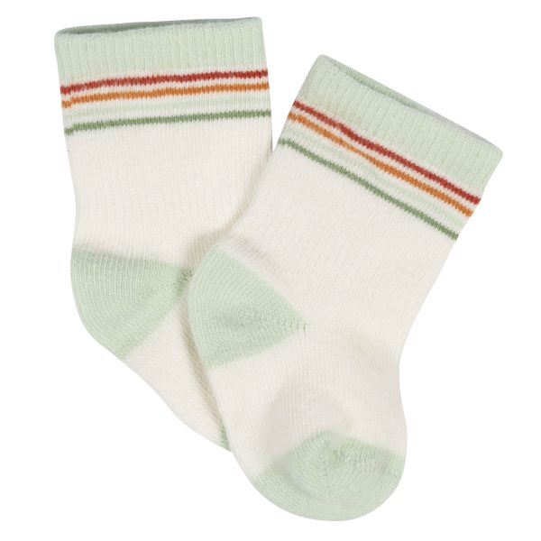 8-Pack Baby Neutral Happy Veggies Jersey Wiggle Proof? Socks
